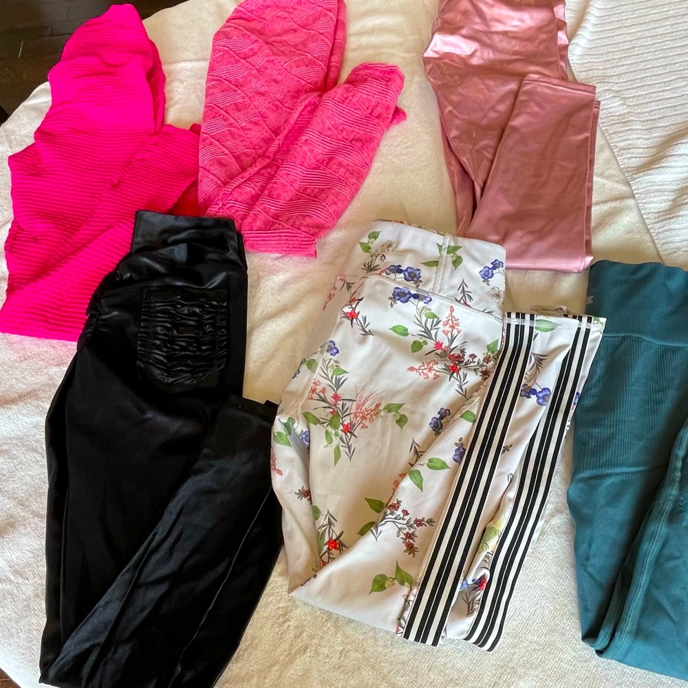 Lot of 5 leggings from Athleta and Abs2B Fitness